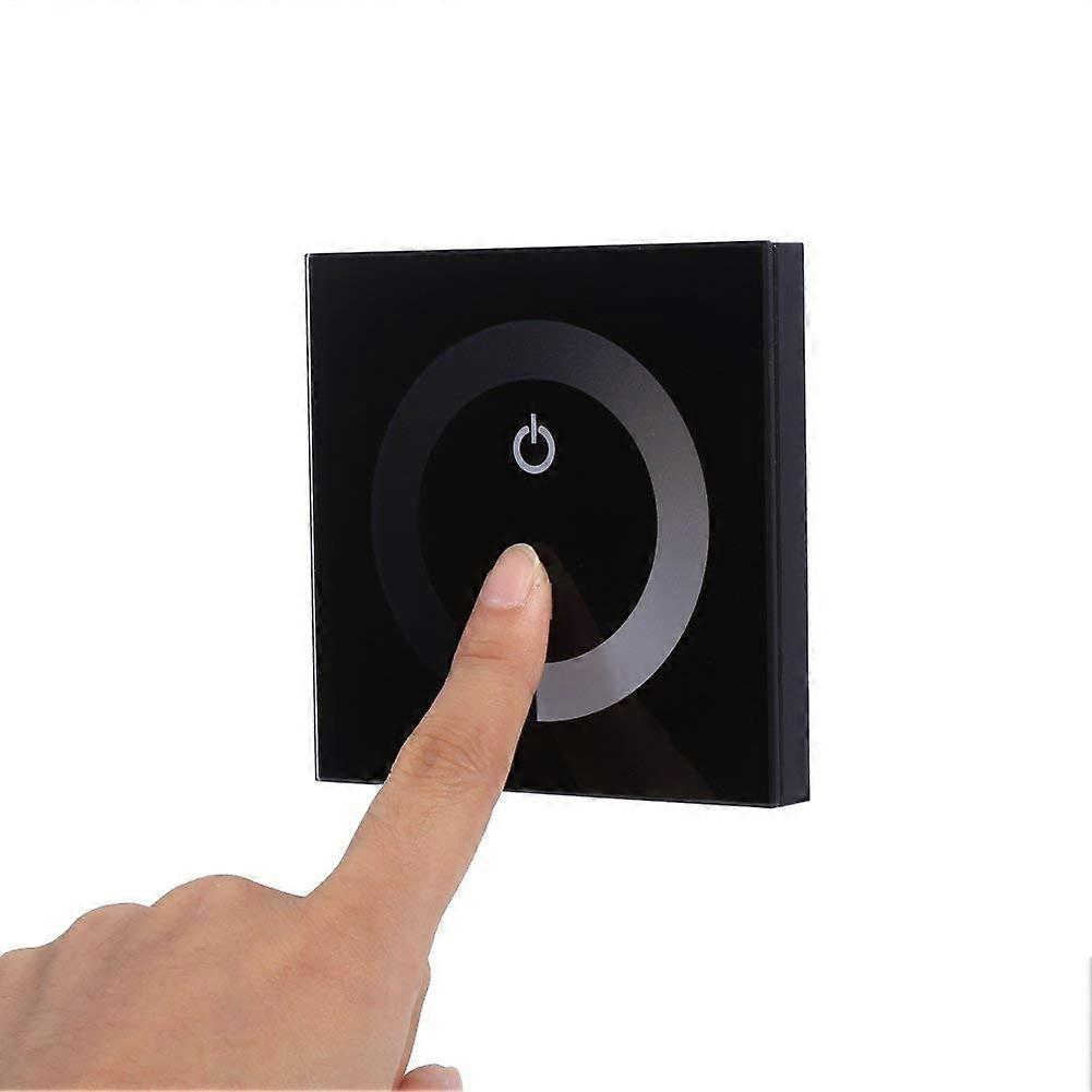 Panel Dimmer Wall Switch Controller, Single Color Touch Panel(Black)