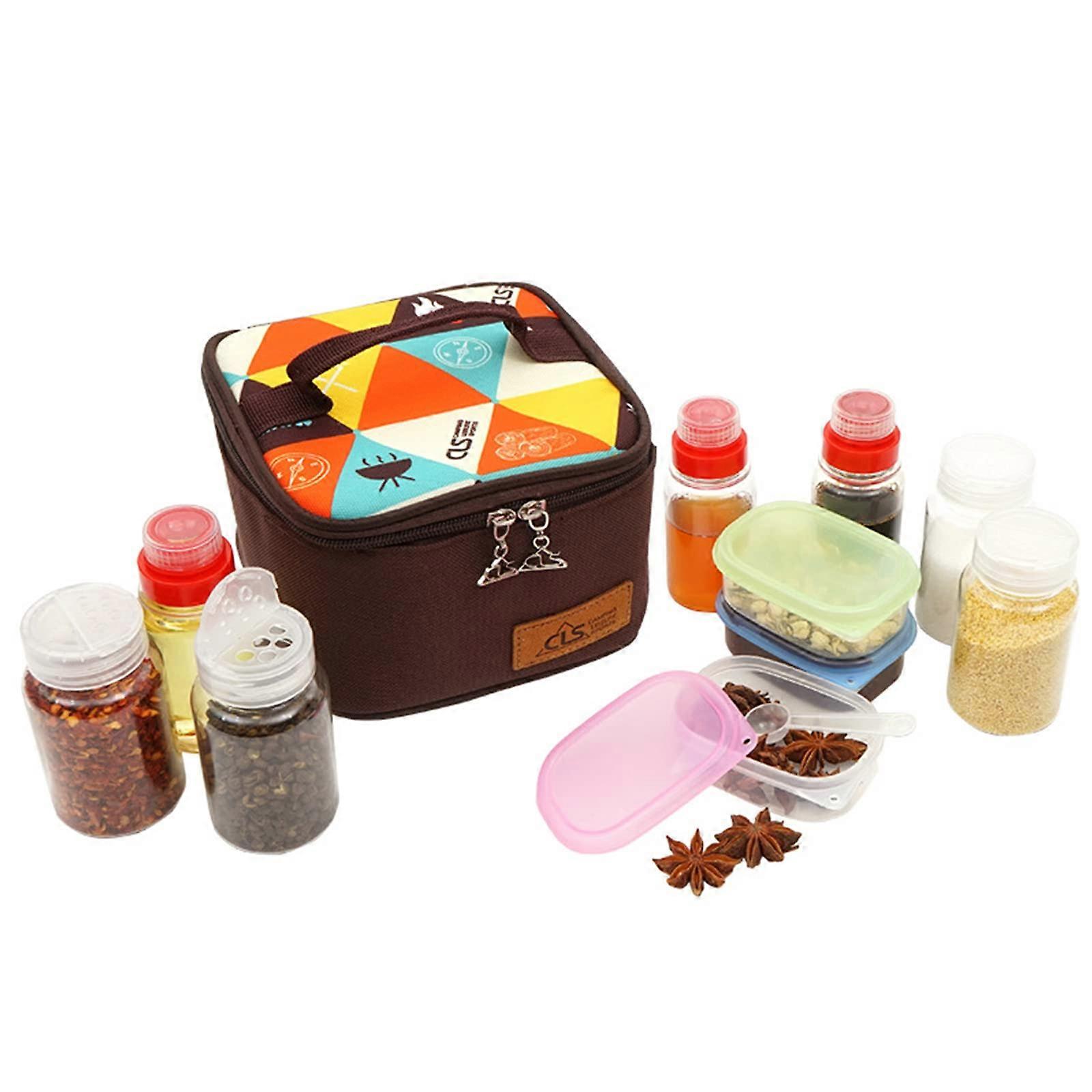 Outdoor Seasoning Spice Container Portable Small Salt Shaker Set Transparent Spice Jars for BBQ Camping Salt Sugar Pepper Bottles