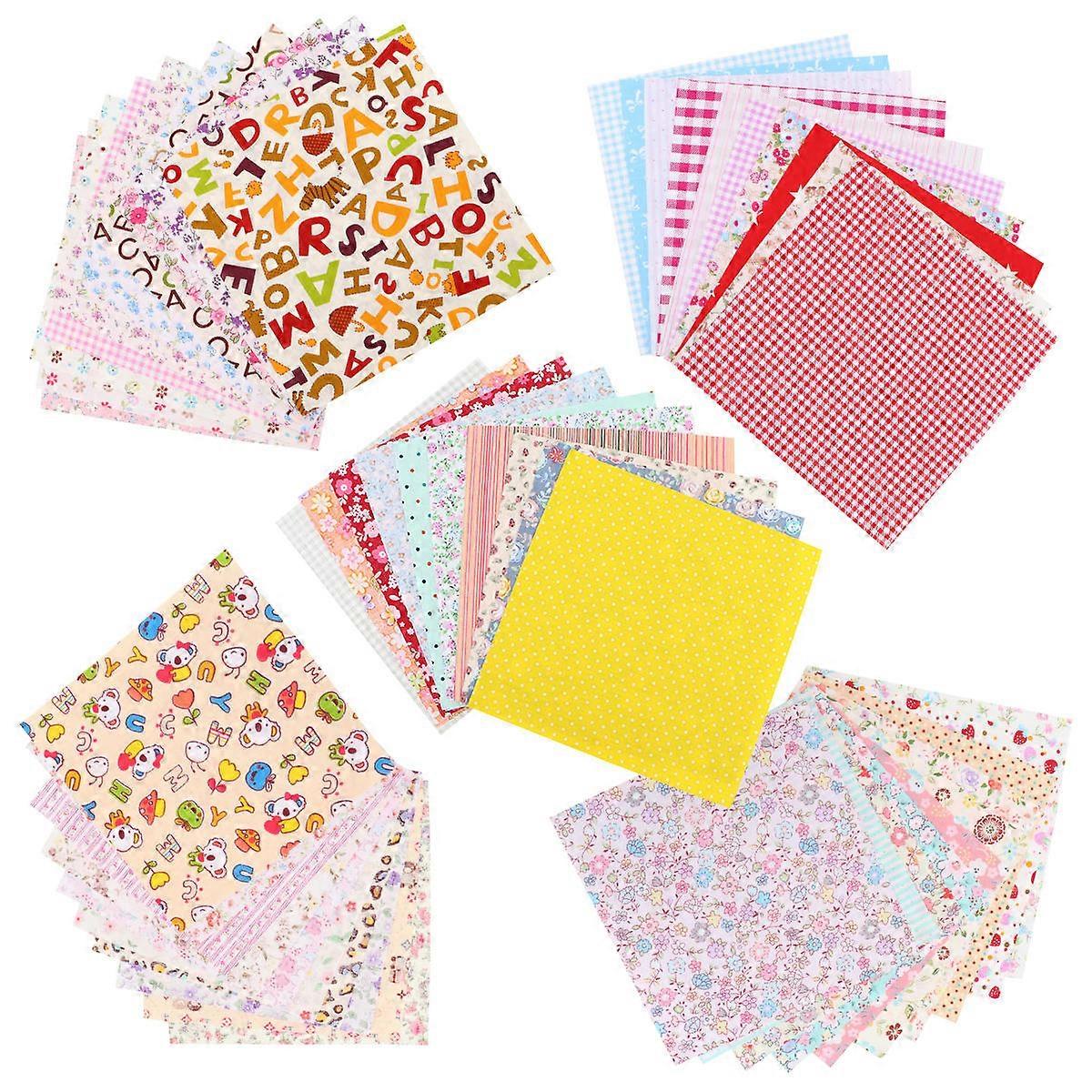 Cotton Fabric Sheet For Sewing Diy Patchwork Handmade Cloth Materials Assorted Color 20X20CM 50Pcs