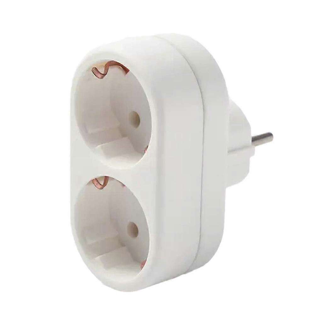 250V EU Standard 1 to 2 Way European Conversion 1K9D Plug Socket Adapter