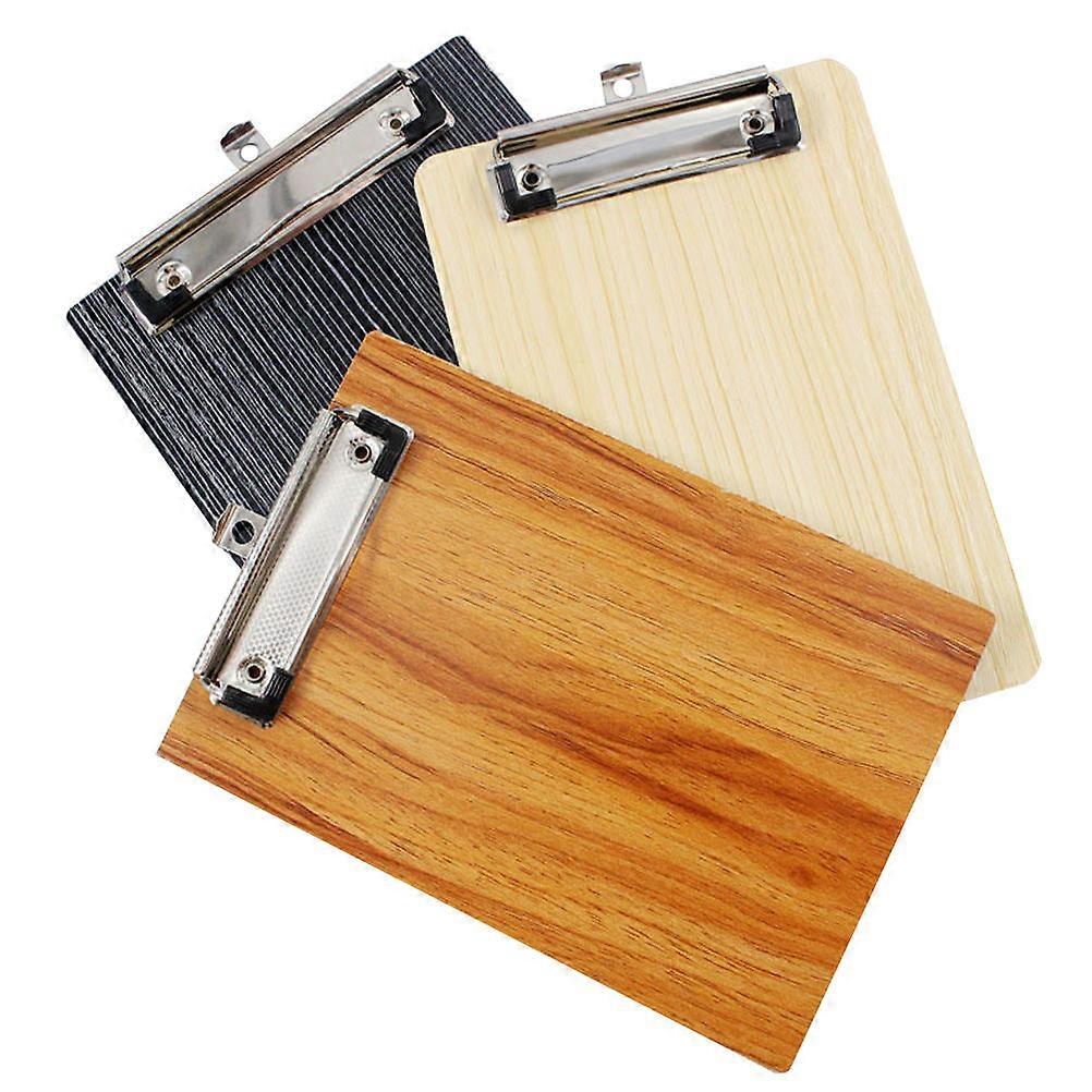 Simple Writing Boards Office Document Clipboard Wooden Portable Home Use 20.5x14.5cm File Storage 3Set