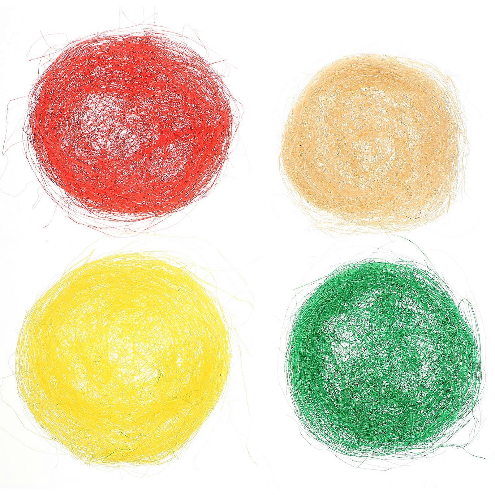 4PCS Simulated Bird Nest for Outdoor Use, Window or Garden Birdhouse Decor, Wasp Nest Design, Foam Silk Bird Feeder House Kit