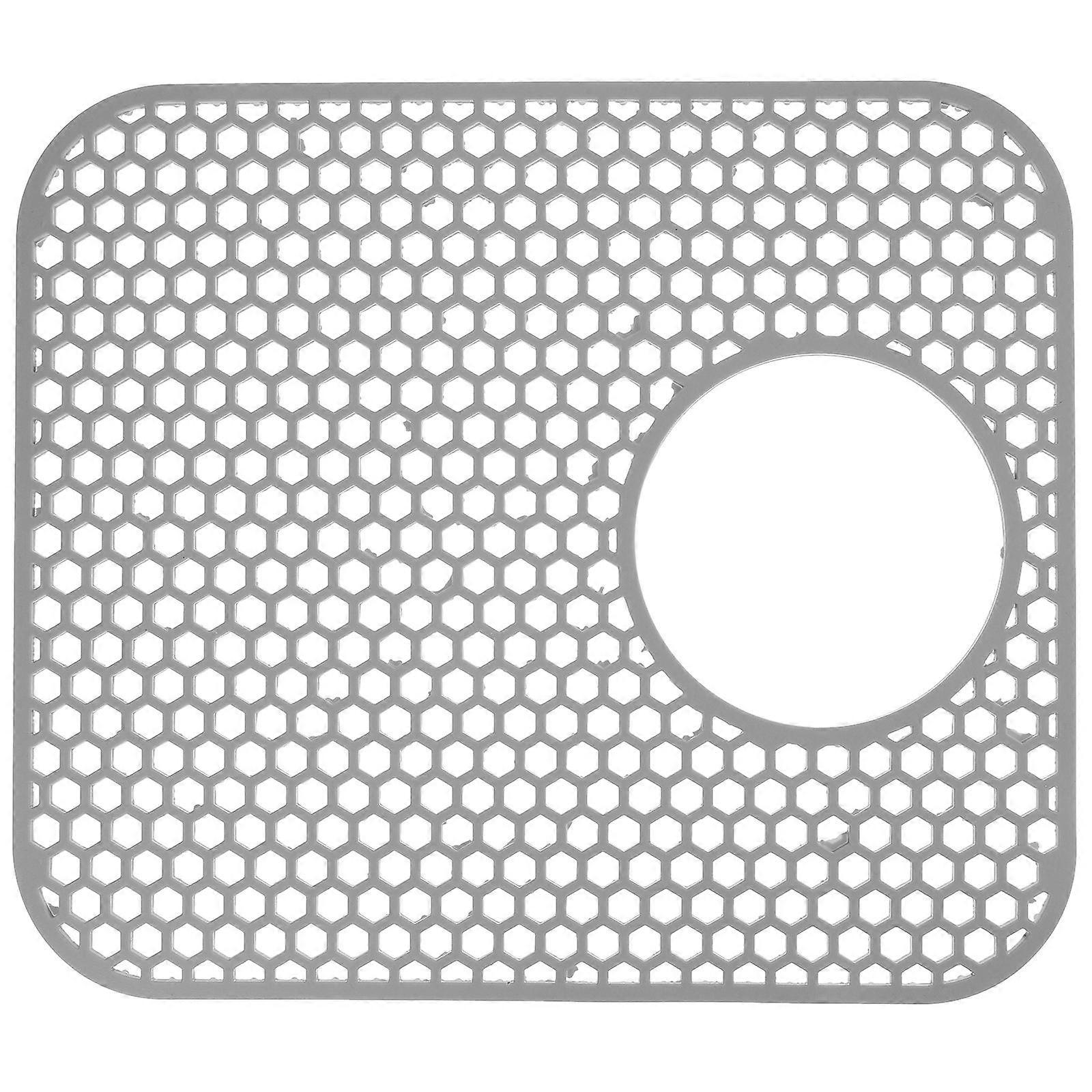 Mat For Sink Kitchen Accessory Anti-Slip Draining Light Grey 34.5x29cm 1Pack