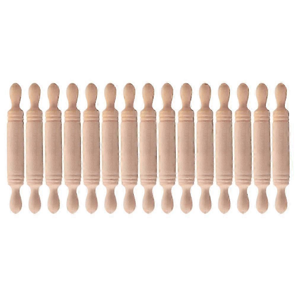 15 Pcs Cookie Rolling Pin Small Dough Rollers Pretend Play Toy Play Rolling Pin Pretend Play Kitchen