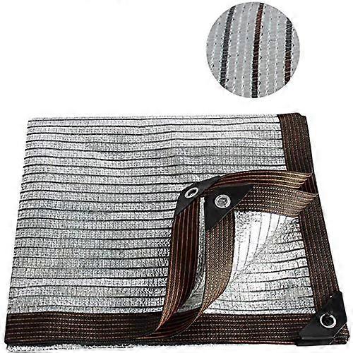 Awning Shade Net 75% UV Protection Aluminium Foil Breathable Ventilation for Balcony Roof Greenhouse Car Shade Various Sizes