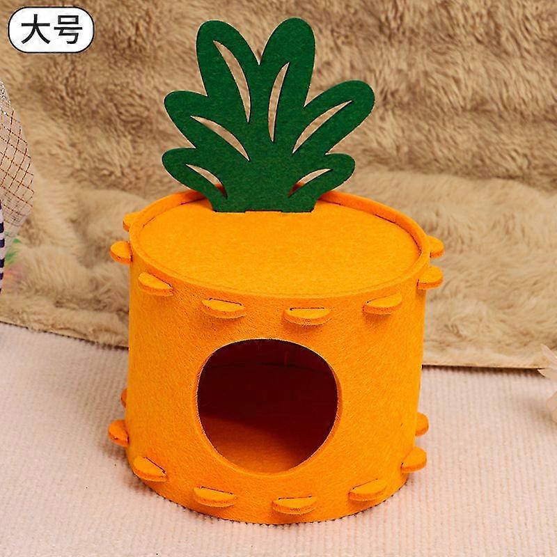 Hamster Hideout: Warm Felt Hamster Bedding With Cute Carrot Stump Design - Comfortable Nest For Small Pets Like Chinchilla/Rabbit/Squirrel