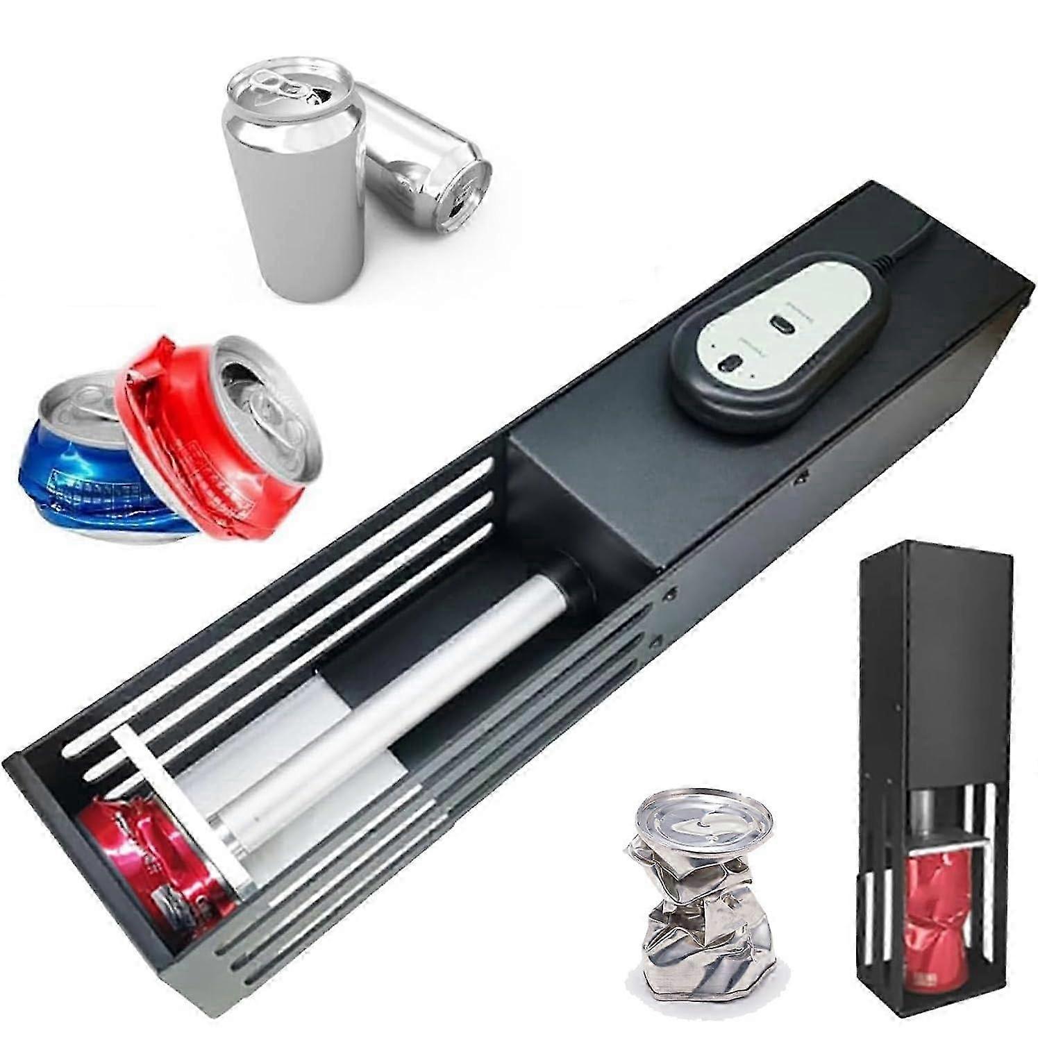 Electric Can Crusher for Aluminum Cans and Plastic Bottles Recycling Compactor - EU Plug