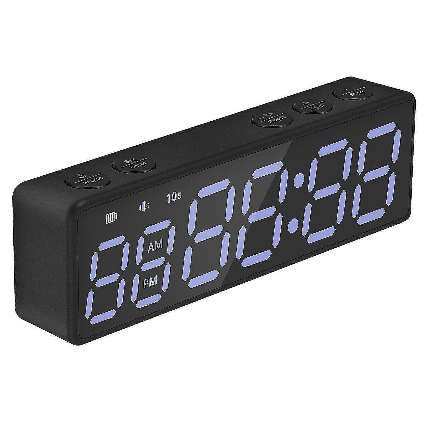 Portable Gym Timer Interval Timer Workout Fitness Clock Countdown/UP/Stopwatch with Magnetic & USB Rechargeable
