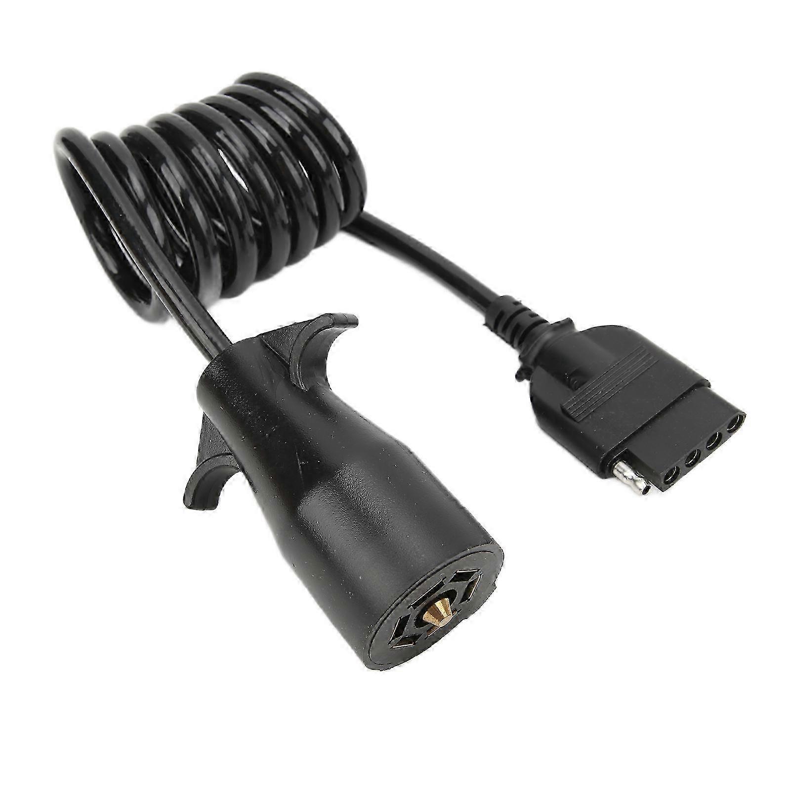 7 Way to 5 Way Pin Flat Spiral Trailer Connector Adapter Plug Brass Terminal Wiring for Boat Trailers