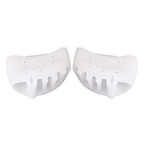 2 x Silicone Toe Separator Toe Separator Hammer Toe Pads Correction Hallux Valgus Pain Relieving Very Soft Elastic One Pair for All 5 Toes Color White