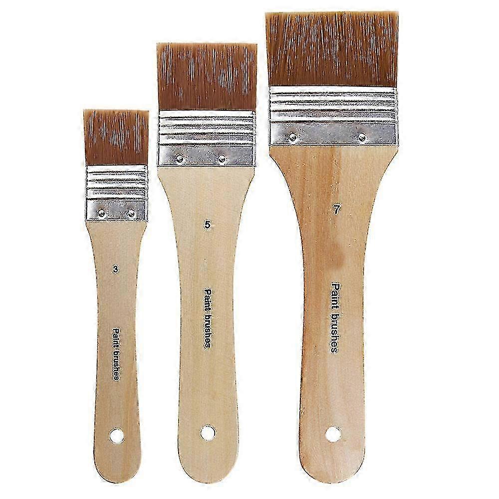 Log Pole Paint Brush Set - Professional Nylon Wool Board Brush for Acrylic Wall Painting