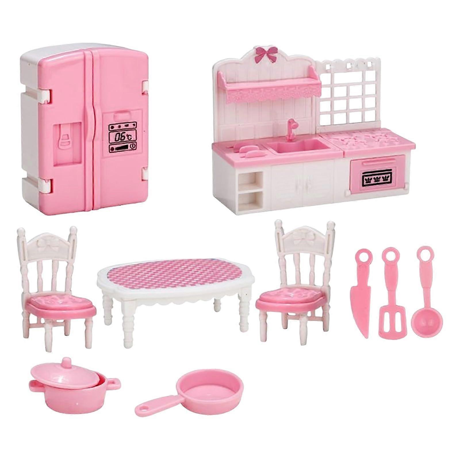 Mini Furniture Set Dollhouse Accessories Kit, Miniature Scene Variations, One Size (A)