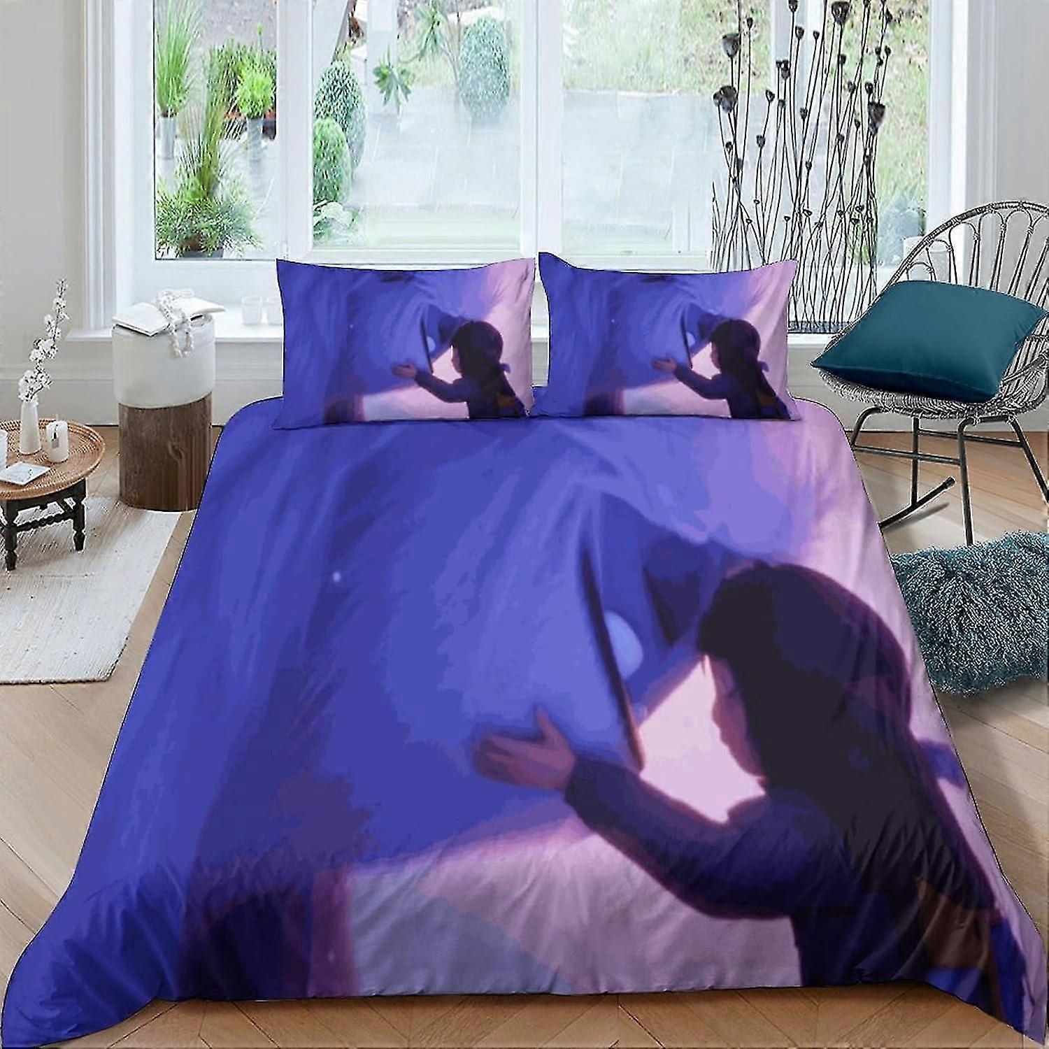 Capa de edredom de efeito 3D para crianças e adultos Conjunto de capa de edredom de microfibra impressa com fronhas Conjunto de cama de colcha