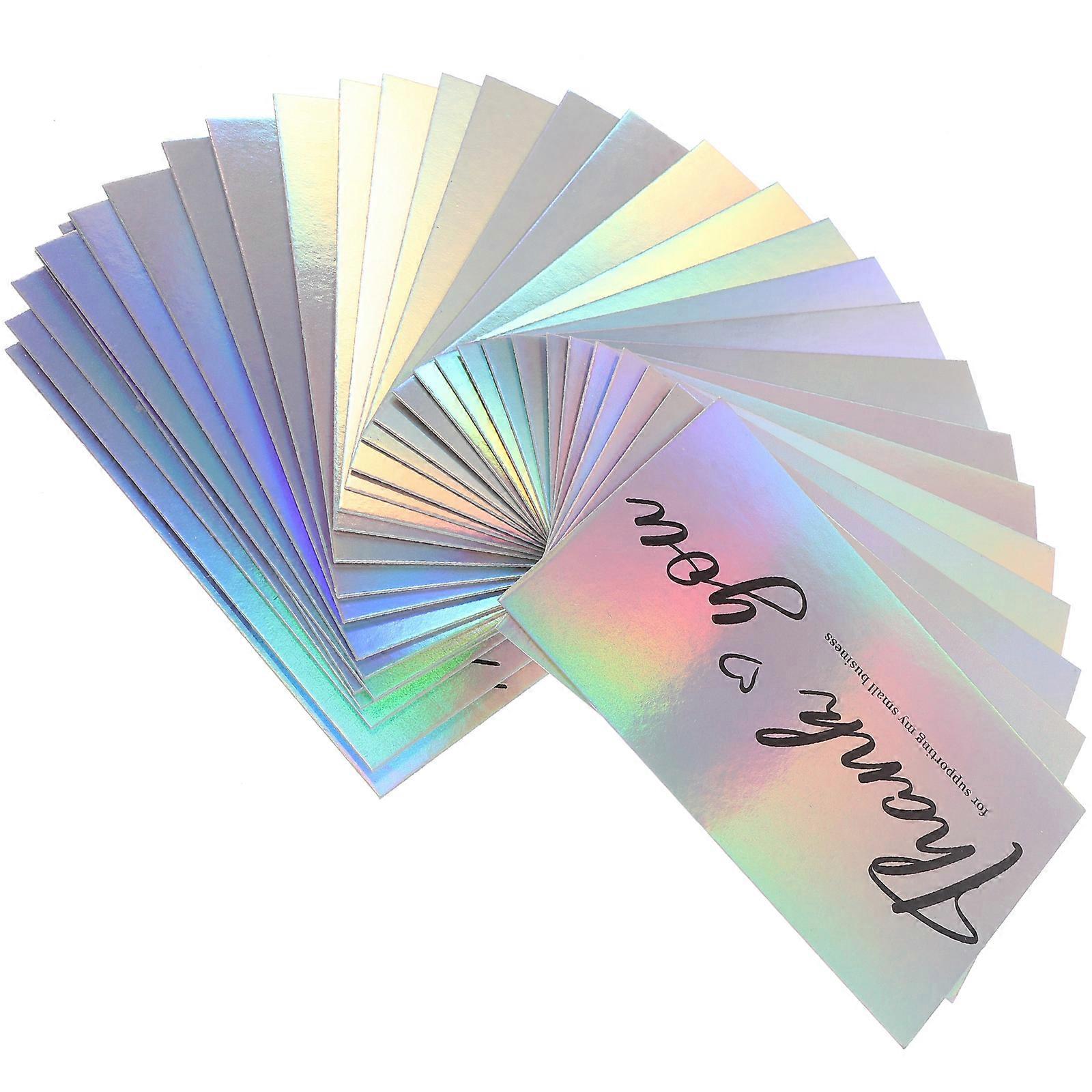 Appreciation Cards Employees Unique Thank You Cards Silver Compact Shape Business Use 120Pcs