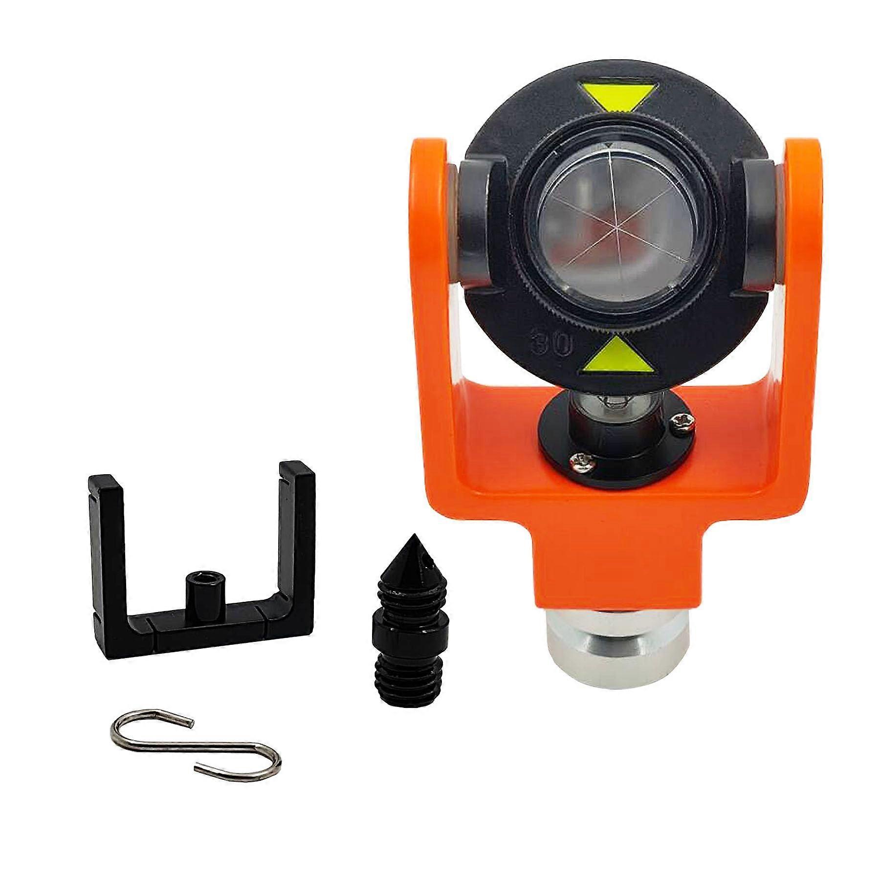 102A Mini Peanut Tilting Prism with Bracket Frame Mount for Trimble Total Station, 5/8" Thread, 25.4mm, 0/-30 Offset