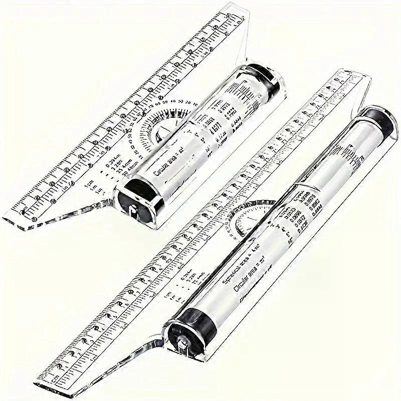 2Pcs Plastic Ruler Drawing Roller Ruler Parallel Multi-functional Drawing Design Used for Measurement Drafting Schools Offices