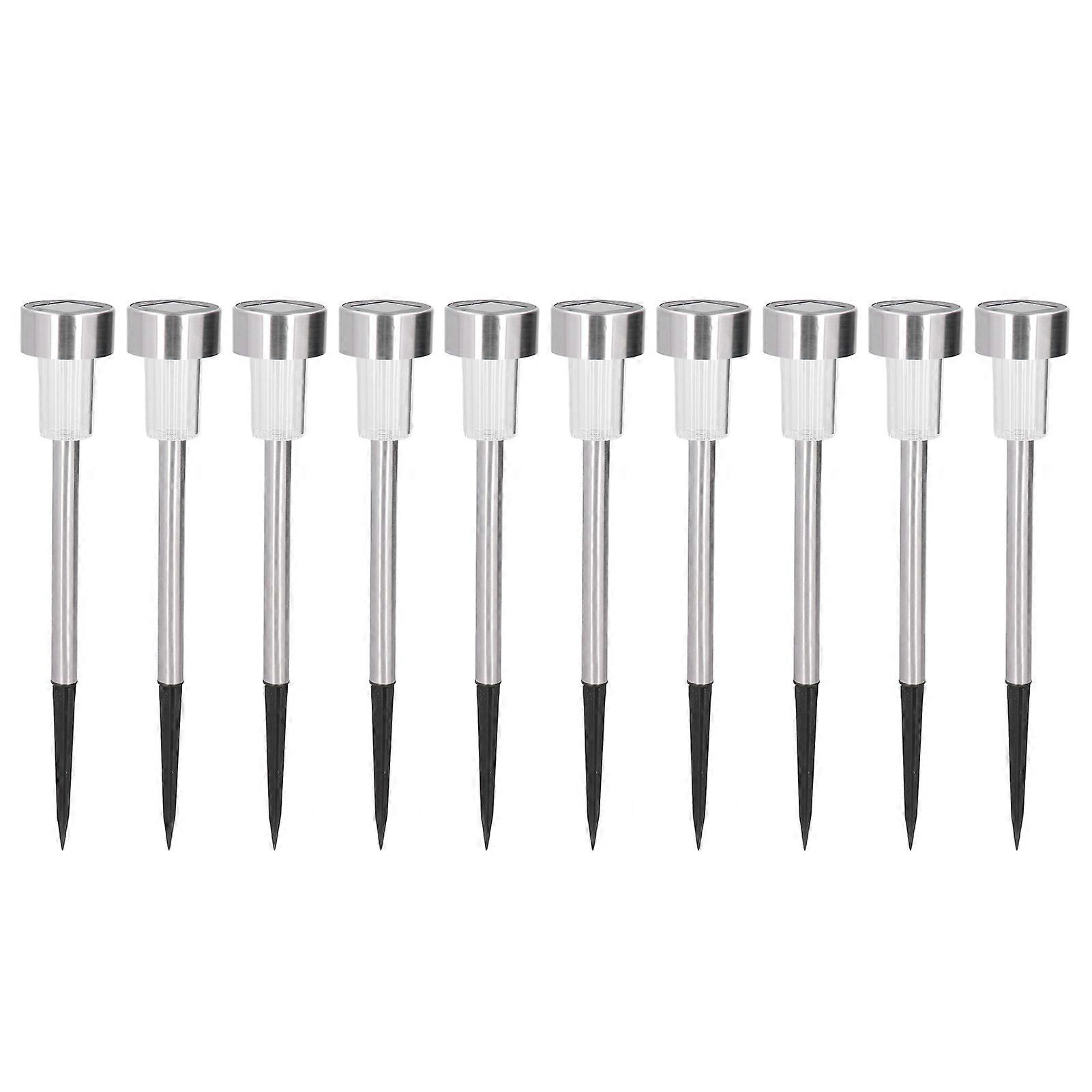 10Pcs Solar Lawn Light Colorful RGB Light Control Induction Waterproof Environmentally Friendly Lamp