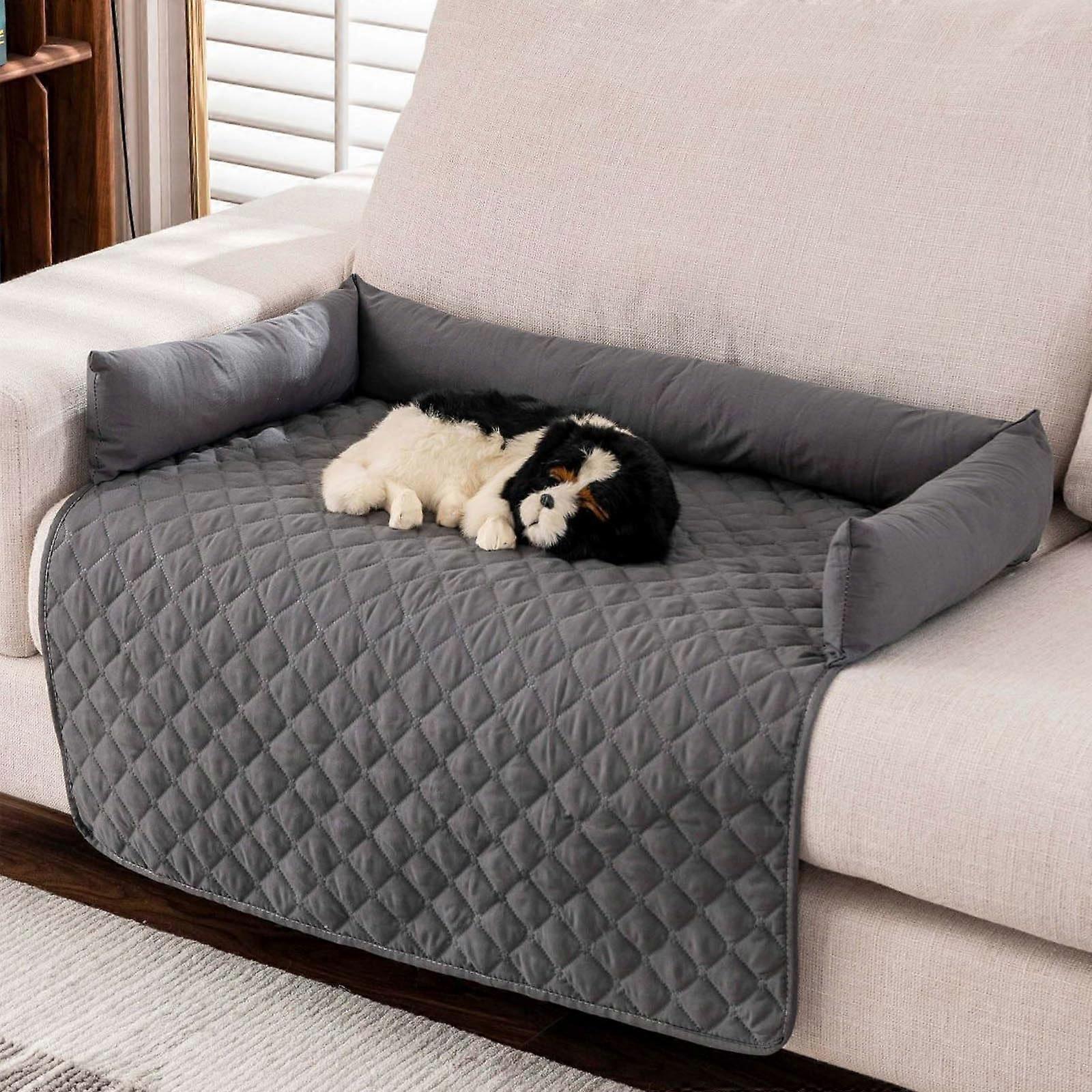 Pelzbarn Cooling Sofa Bed Dog Bed Machine Washable, Dark Gray 75*120cm