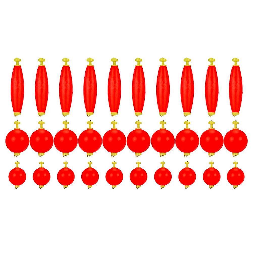 30PCS Fishing Bobbers Floating Foams EVA Foam Buoy High Buoyancy Sensitivity Coastal Angling Round Oval Shapes