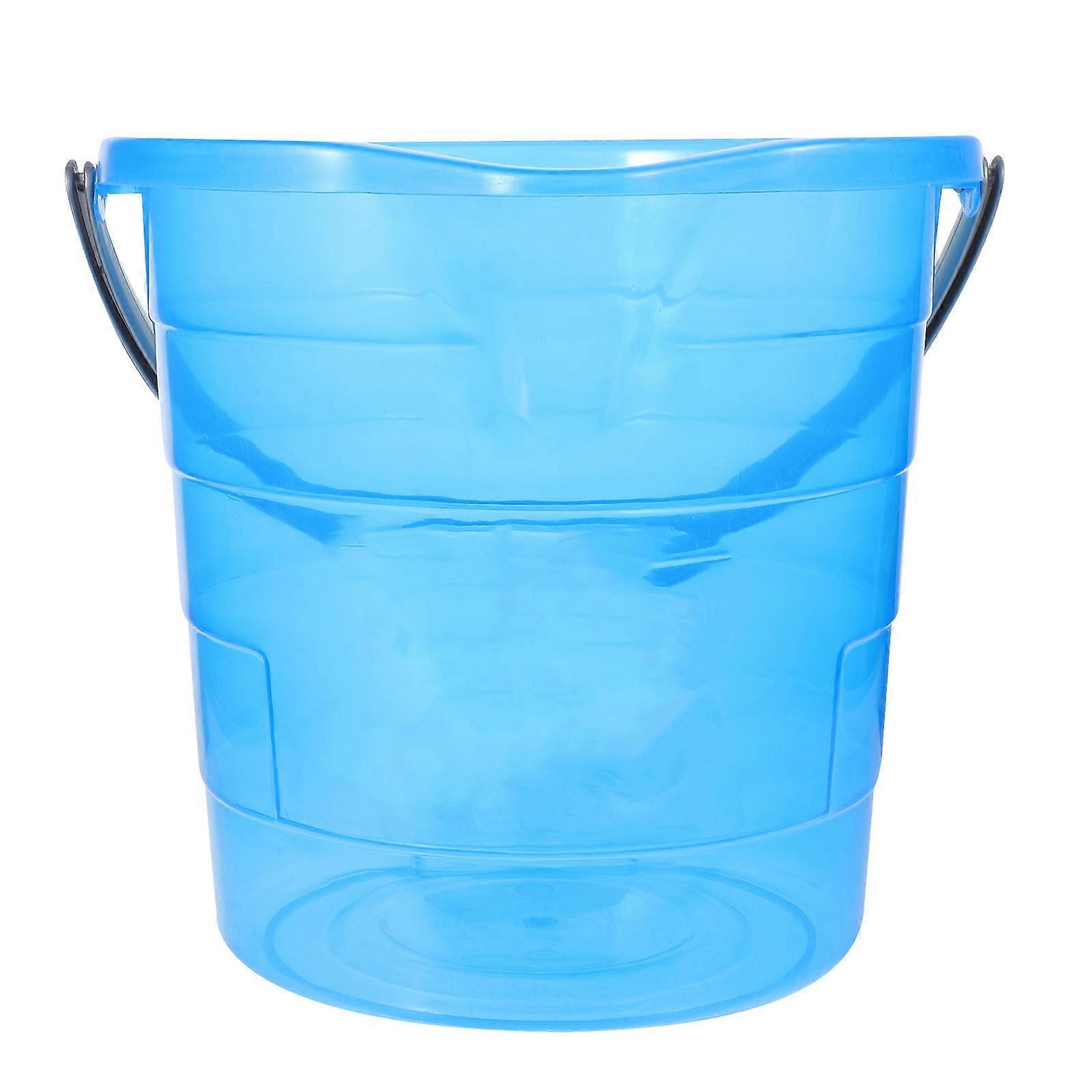 Blue Plastic Water Bucket for Home Use with Handle Portable 12L