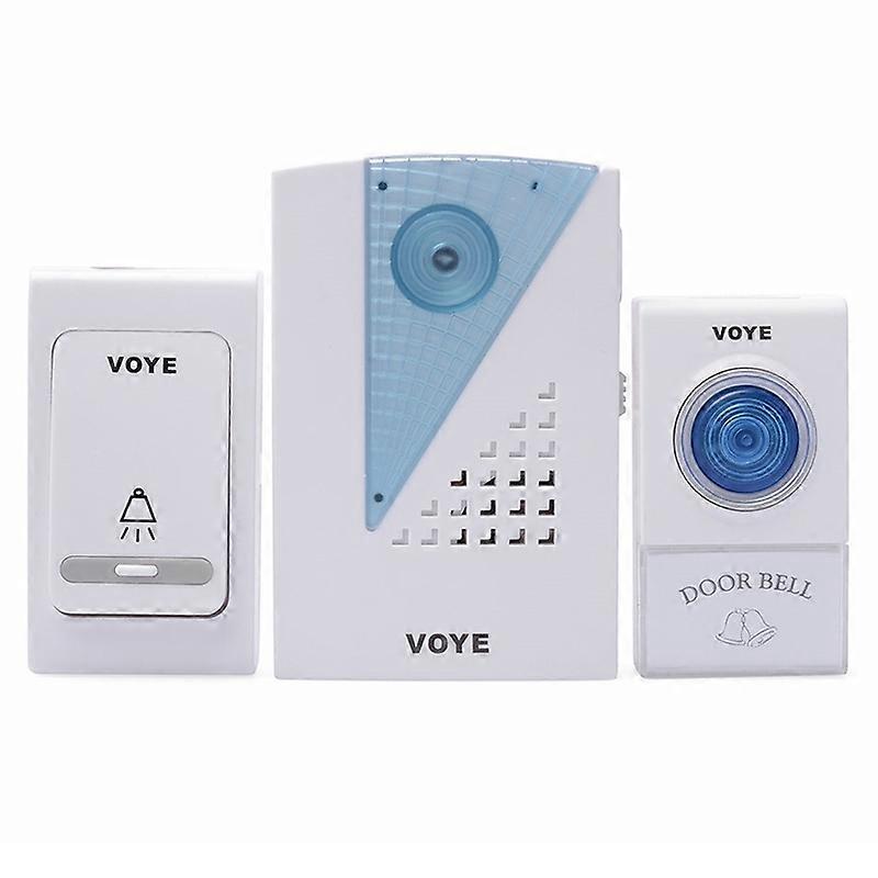 VOYE V001AB Wireless Doorbell with 2 Remote Control - White