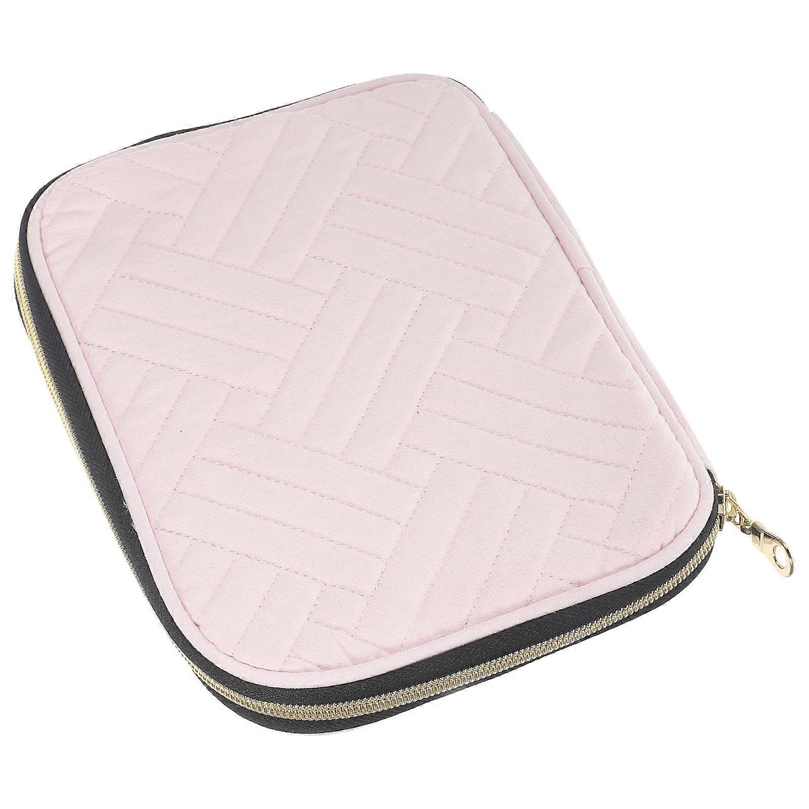 Strap Storage Case Flannel Organizer For Electronics Accessories Desk Organization 8.7×6.3×0.8in 1Pack