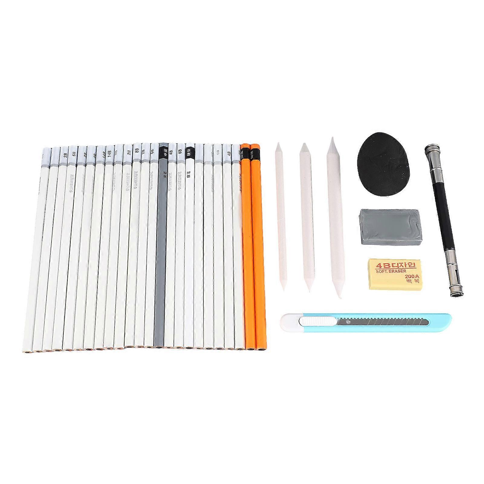 Charcoal Pencils Set Professional Prevent Breakage Drawing Pencils for Artists Beginners Drawing Shading Sketching