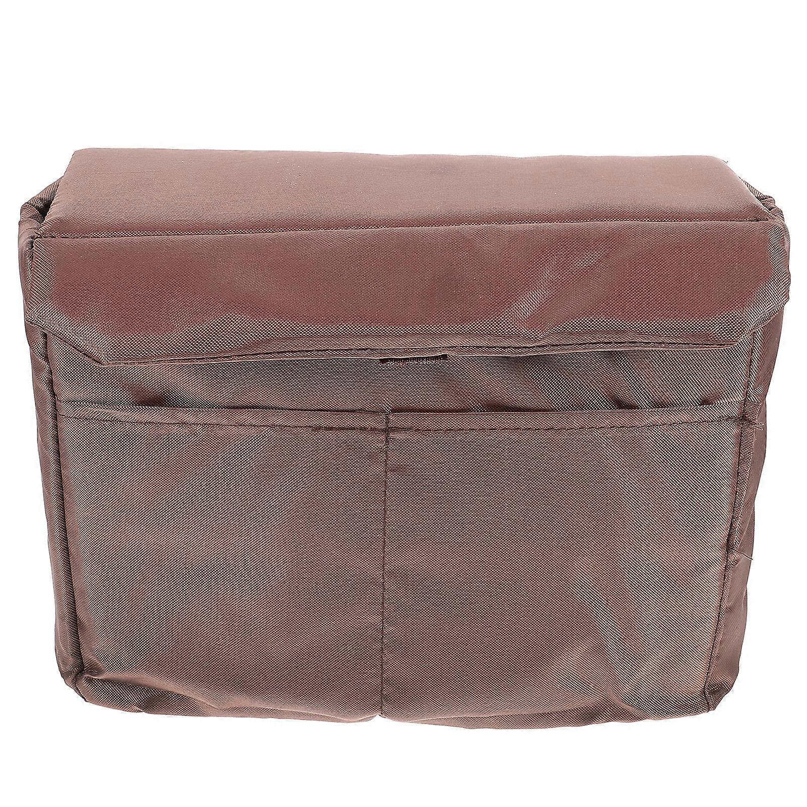 Portable Camera Insert Bag for Backpack Made of Nylon Coffee Color with Divider 7.5x5.5x4.5 Inches