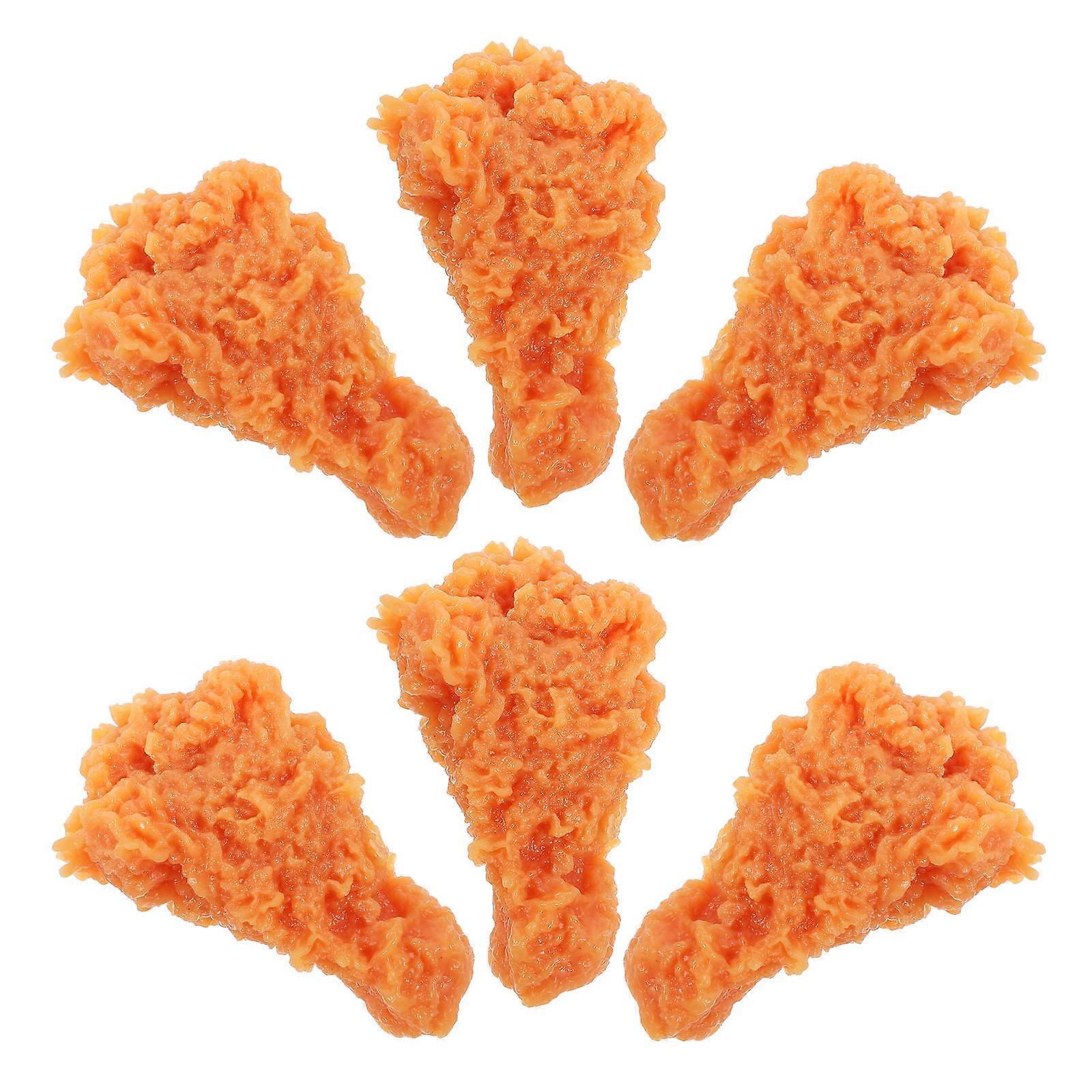 It sounds like you're referring to a product listing for **artificial chicken leg models**—specifically, **6 pieces of lifelike artificial fried