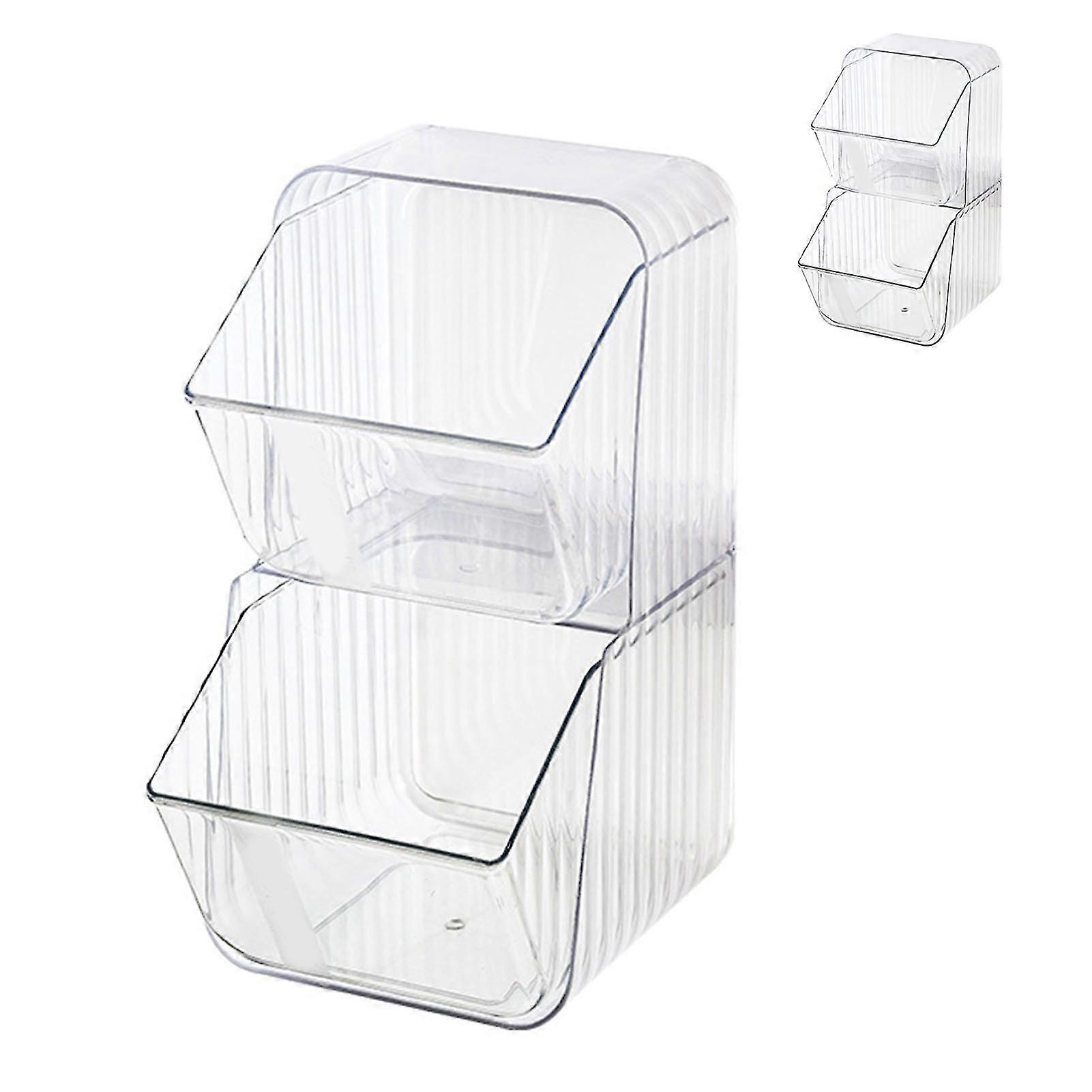 Transparent Food Storage Bin - Snack & Tea Organiser for Kitchen Essentials