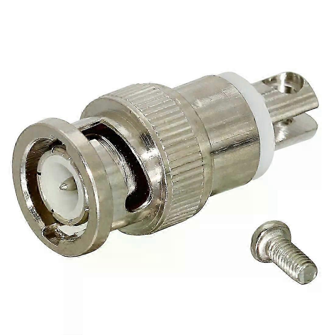 1pc BNC Male RF Connector Nickelplated Swivel Screw Fit For  Telescopic Antenna Socket