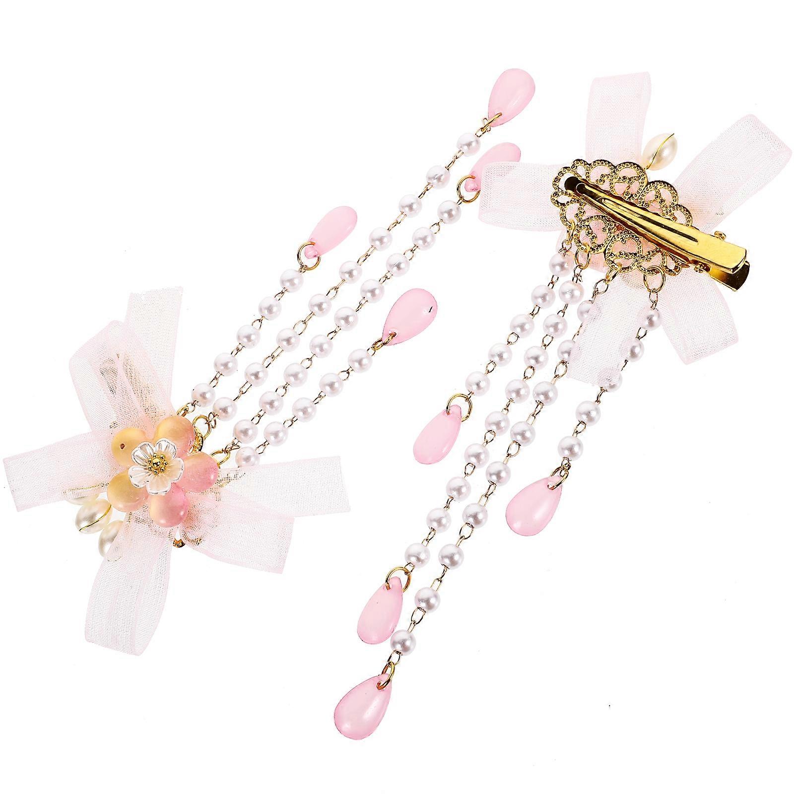 زهرة الشعر مقاطع شرابة دبابيس الشعر للنساء التجمع العائلي سهلة الارتداء الراتنج 2 قطعة