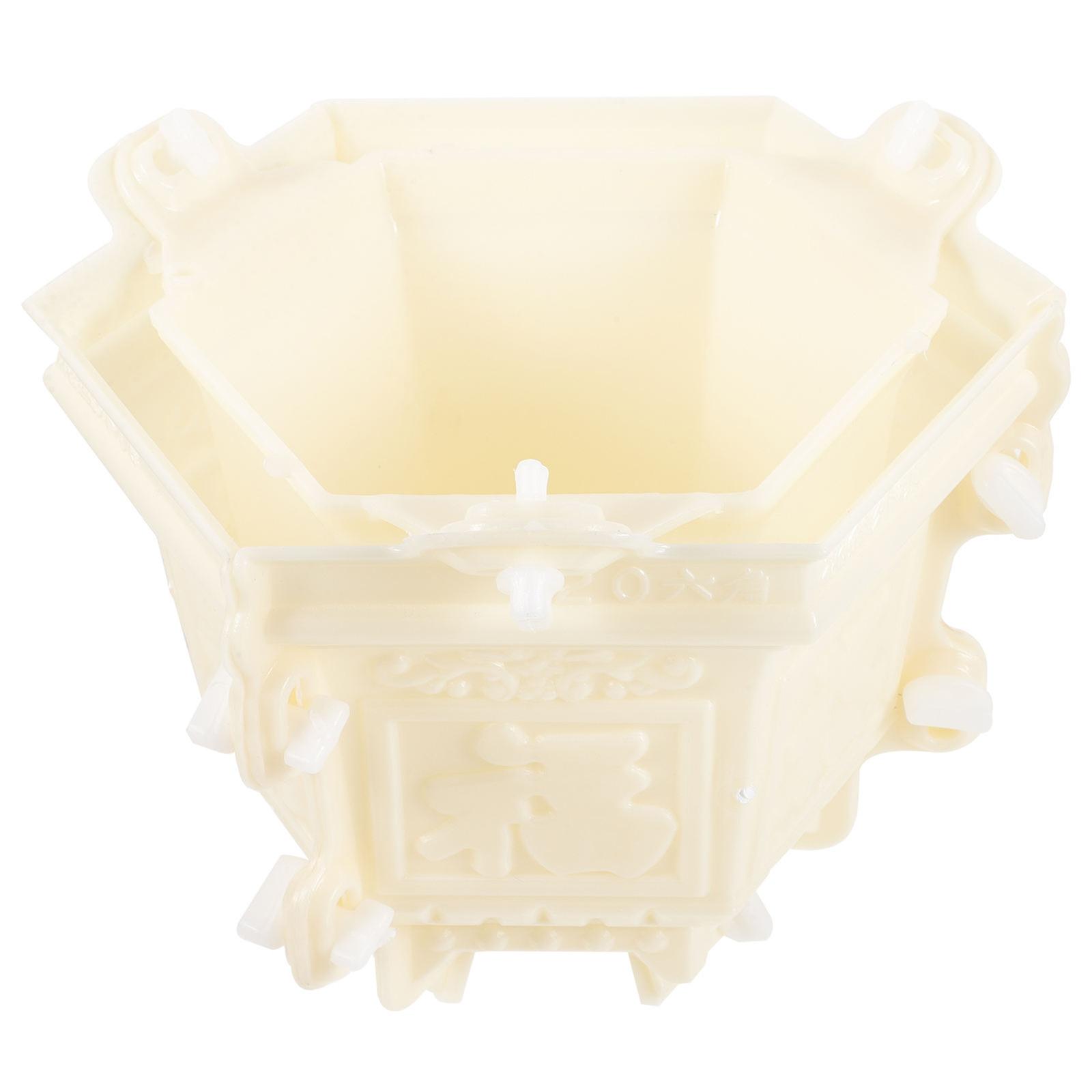 Plastic Flower Pot Mold Hexagonal Shape For DIY Enthusiasts And Friends In 24.00X24.00X19.50CM Size For Planter Making 1Set