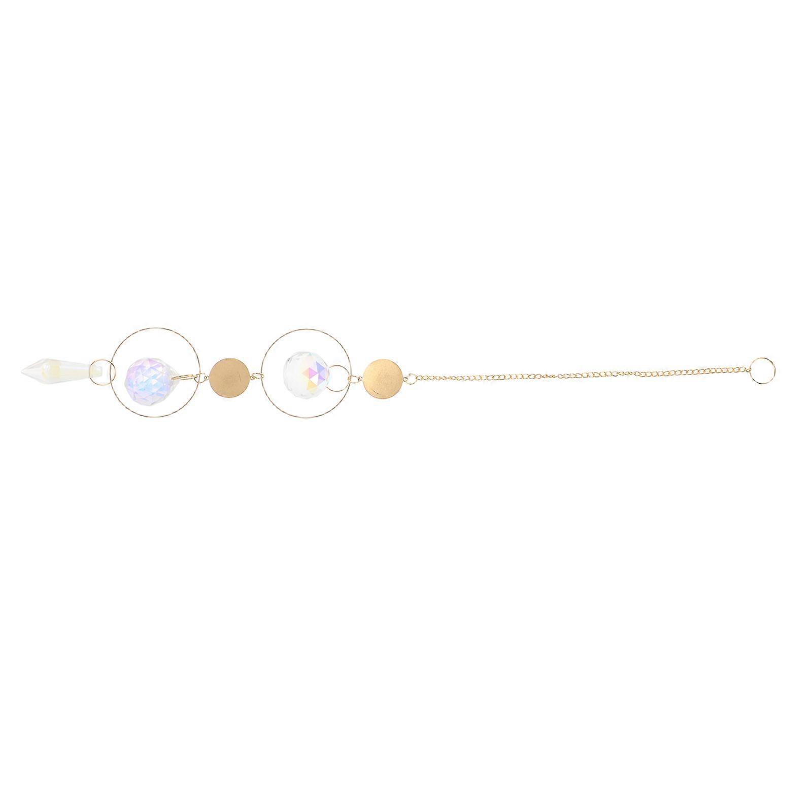 Golden Crystal Sun Catcher Handcrafted for Decor Radiant Crystal Material Adds Elegance to Home or