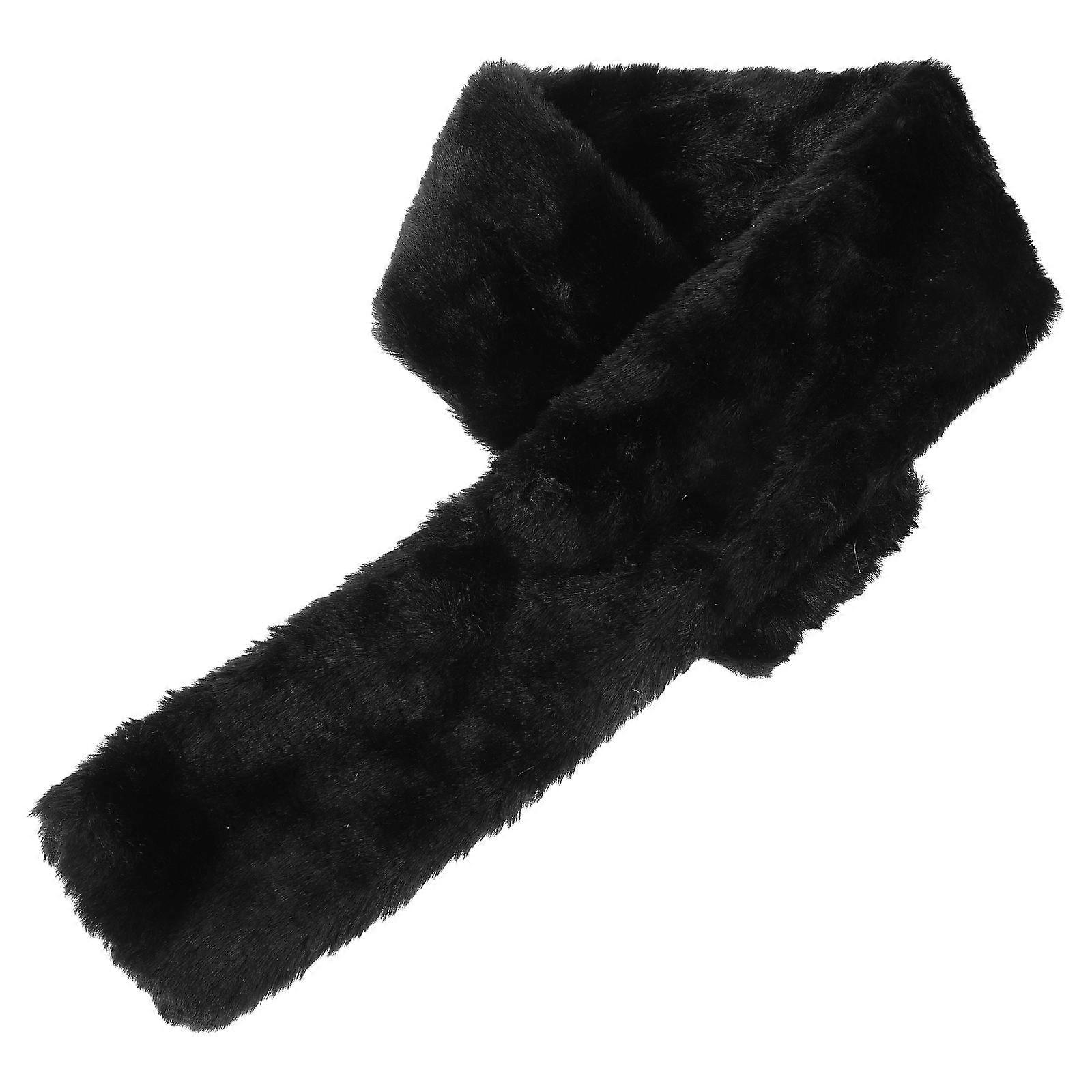 Here's a refined and professional product description based on the title you provided:
 
**Winter Faux Plush Scarf for Women – Soft, Washable Neck