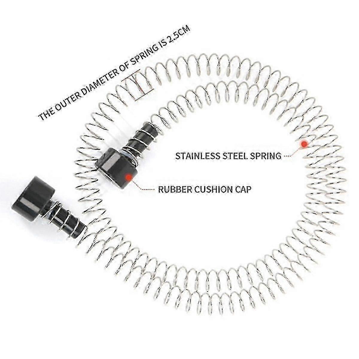 2024-Zipline 弹簧制动器 165cm 不锈钢 Zip Line 弹簧制动器重型 Zipline 制动器速度红色