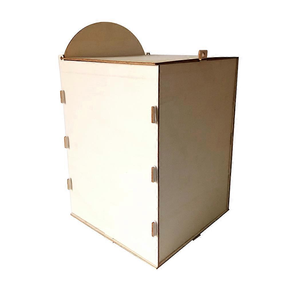 Rustic Wedding Post Box Engagement Party Wooden Post Box Khaki Rectangular Note Holder 1Set