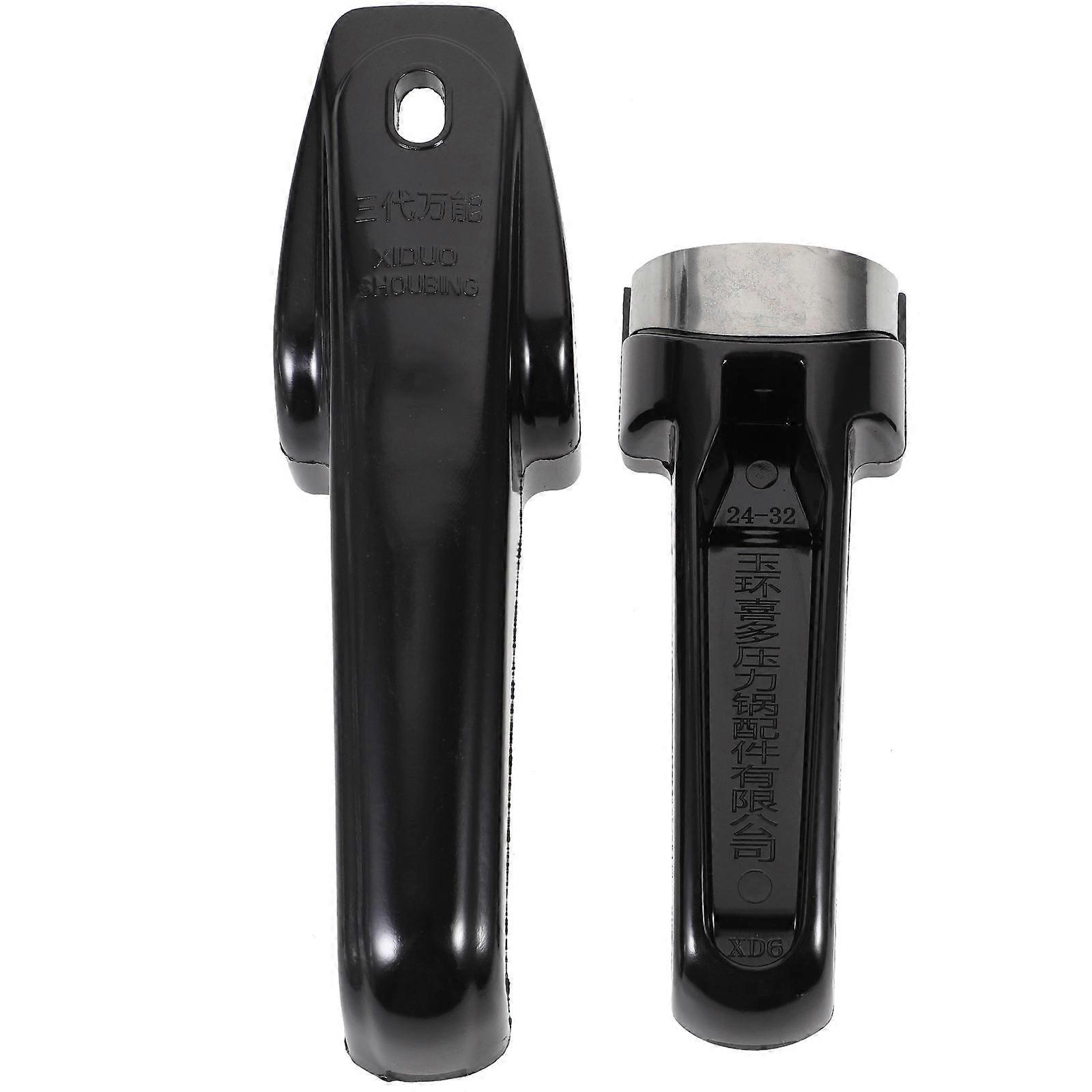1 Set of Pressure Cooker Handle Replacement Ergonomic Kitchen Use Durable Black