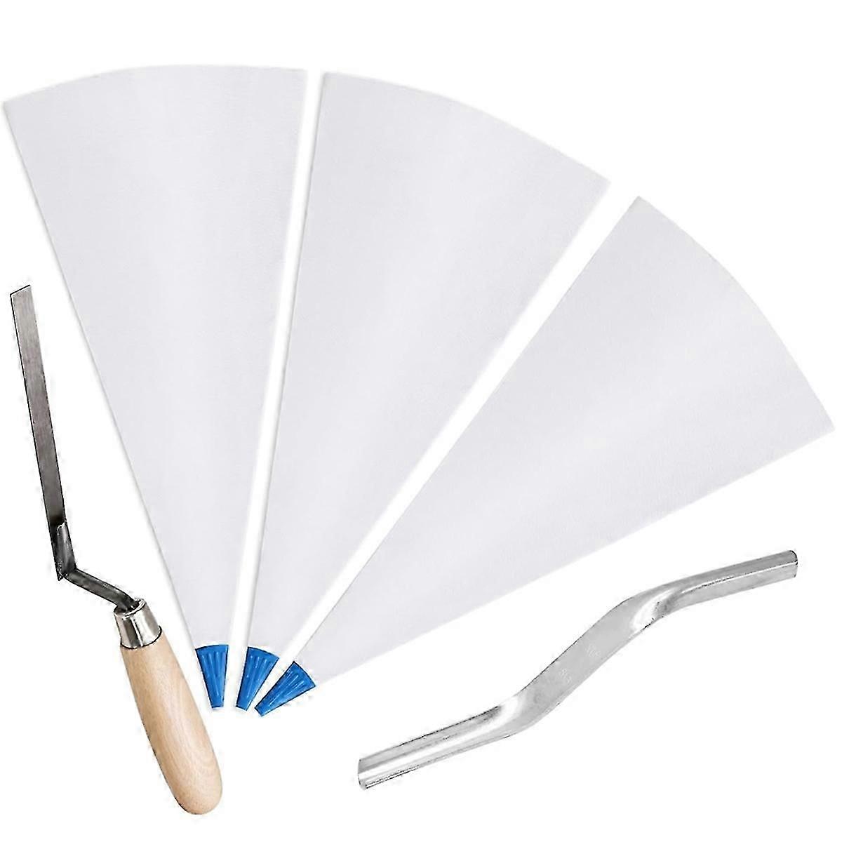 3 Pcs Tile Grout Masonry Mortar Bag with Brick Jointer and Pointers, Caulking Bag for Masonry Tile I