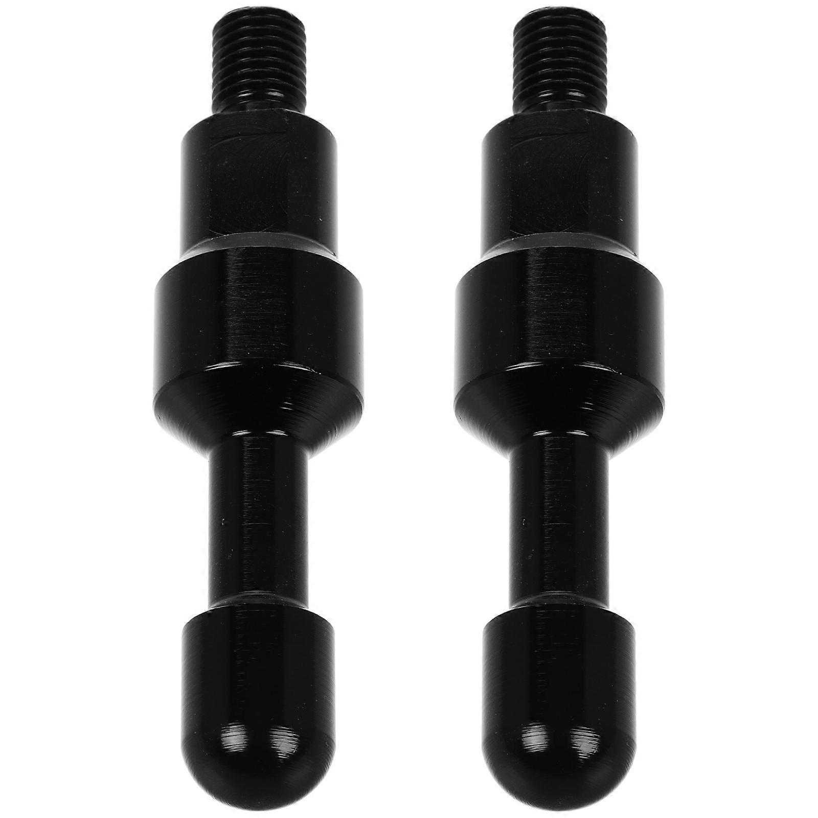 Motorcycle Rear View Mirror Adapter with Extended Screw Plugs for Modification Black Aluminum 10mm