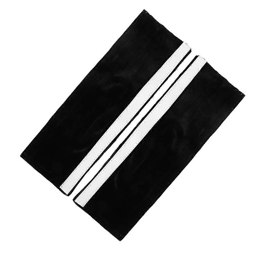 Refrigerator Handle Cover Black Flannel for Kitchen Use 2Pcs