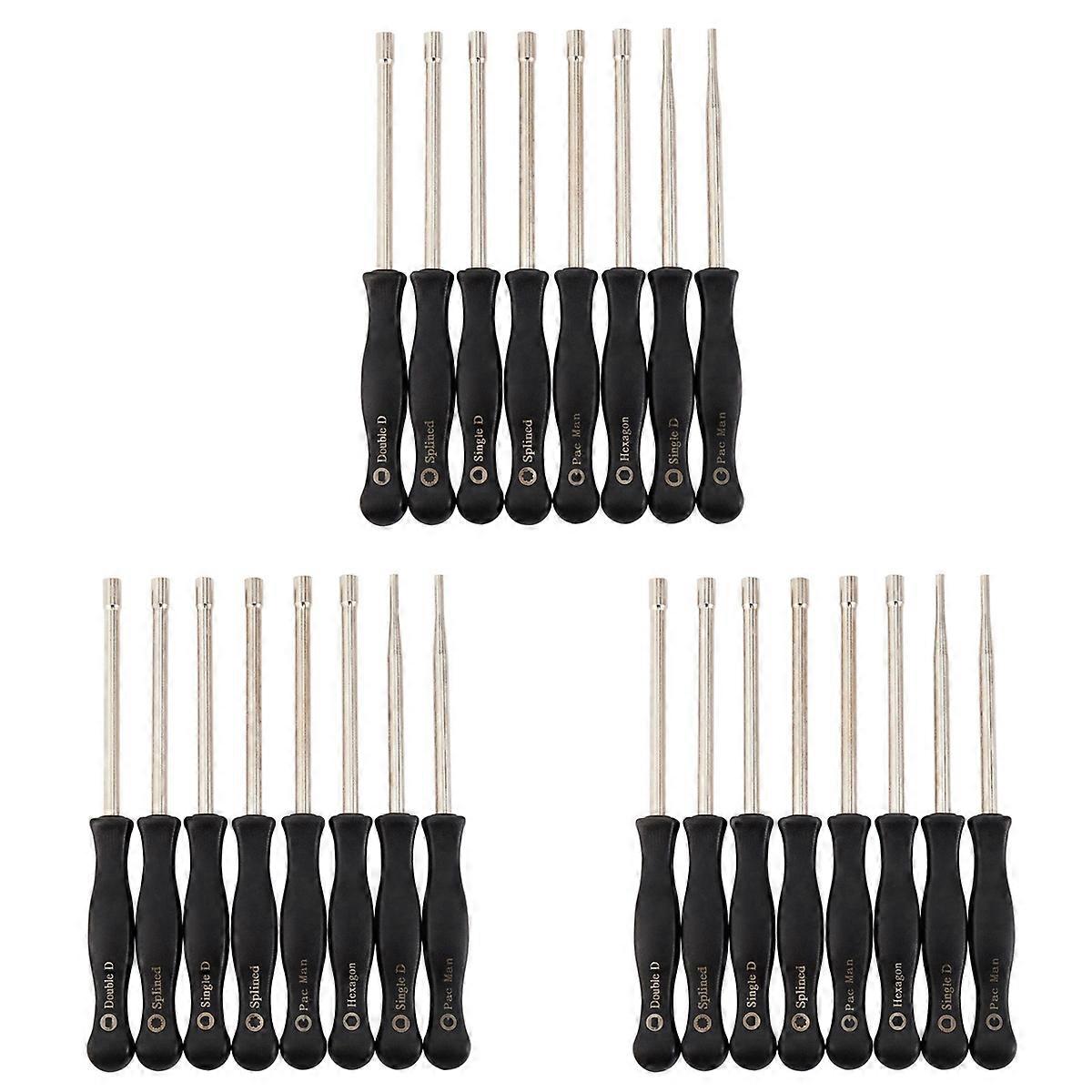 24 Pcs Screwdriver Carburetor Adjustment Tool Single D Double D Hexagon Hex Socket Kit Set