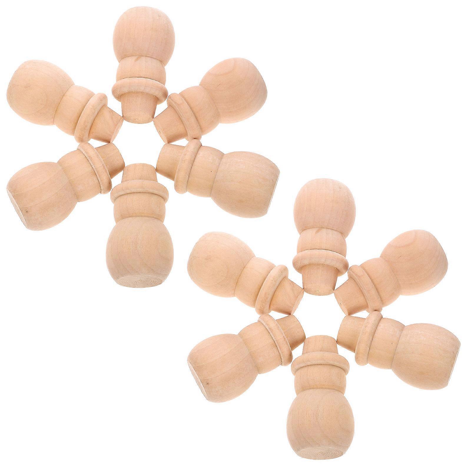 DIY Snowman Wooden Figures, Ideal for Children's Crafts and Smooth Painting Experience