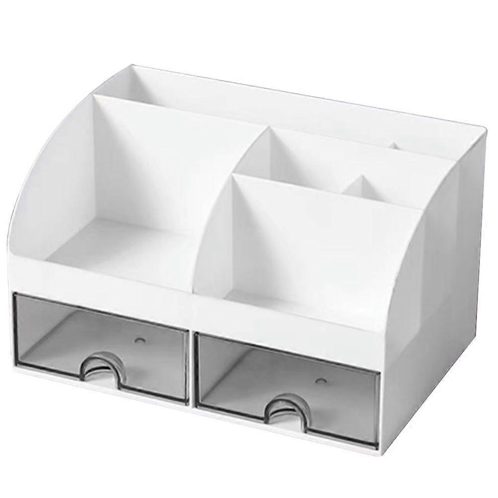 White Material Desktop Organizer for Home Use Lightweight and 7.87x4.92x5.51 Inches
