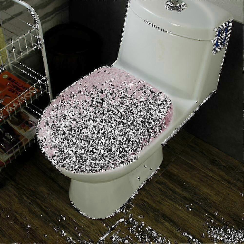 Banyo için Tuvalet Kapağı Kapakları, Yumuşak Peluş Koltuk Yıkanabilir Tuvalet Kapağı Kapakları 39cmx49cm
