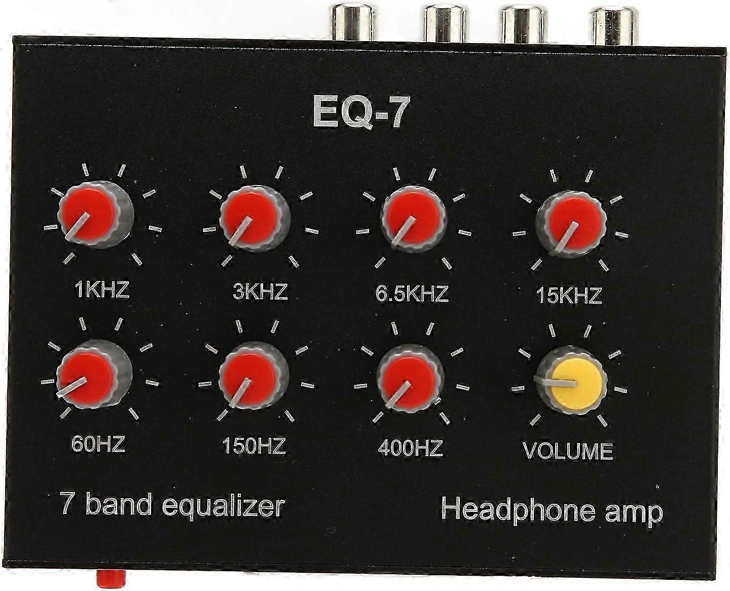 nice Band Sound Equalizer, 7 Band Car Equalizer, 12DB Input Output High Bass Adjustment Dual Channel Digital Equalizer, Subwoofer Systems