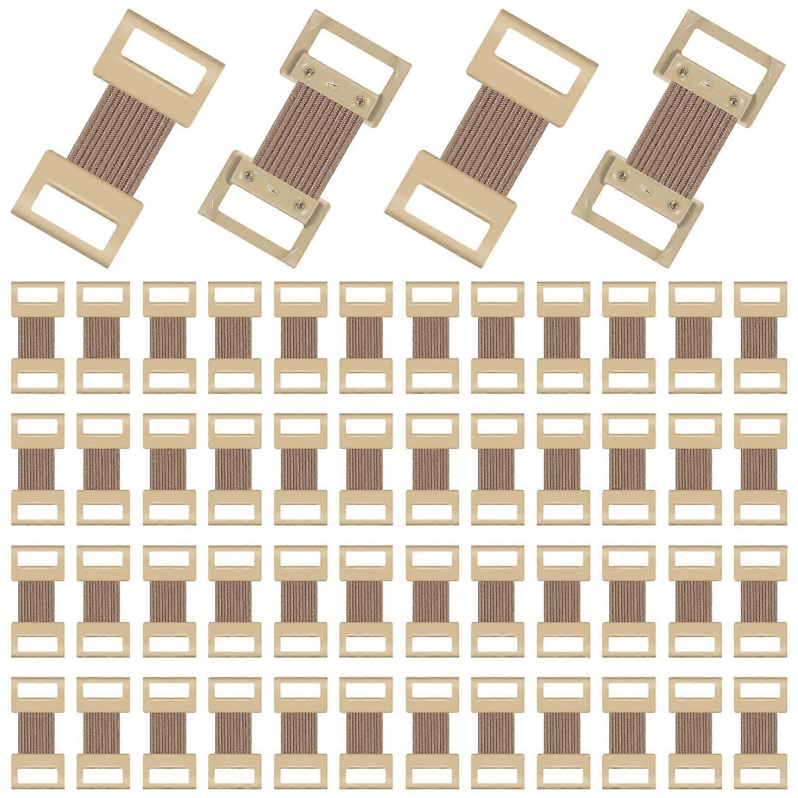 Chocolate Aluminum Bandage clips with Elastic Stretch for Secure Wraps Contains 50 Pieces