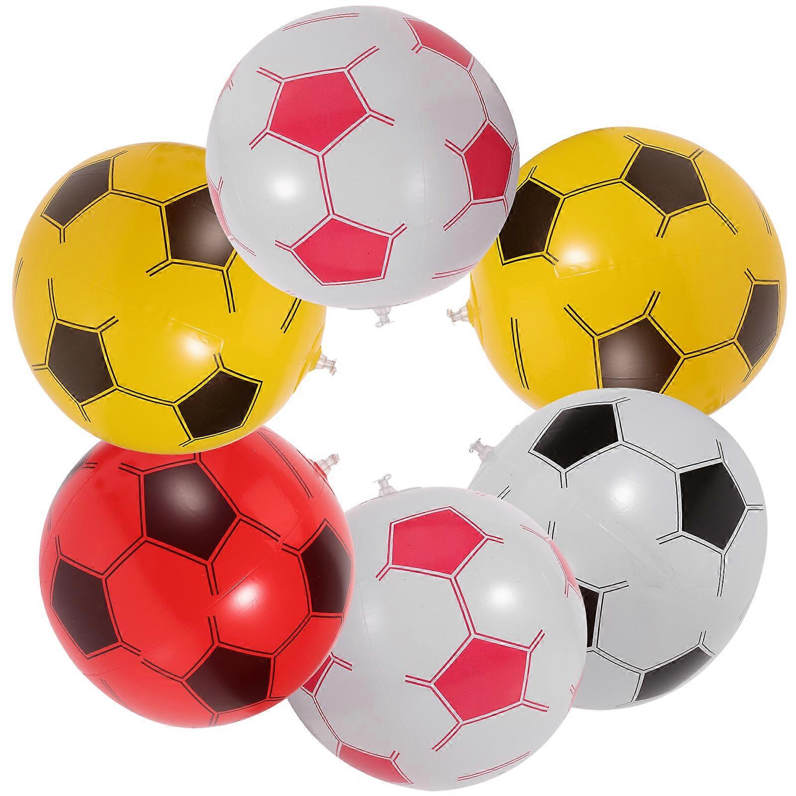 Inflatable Soccer Balls Designed For Children 30cm Diameter Round Shape Suitable For Pool Party 6Pcs