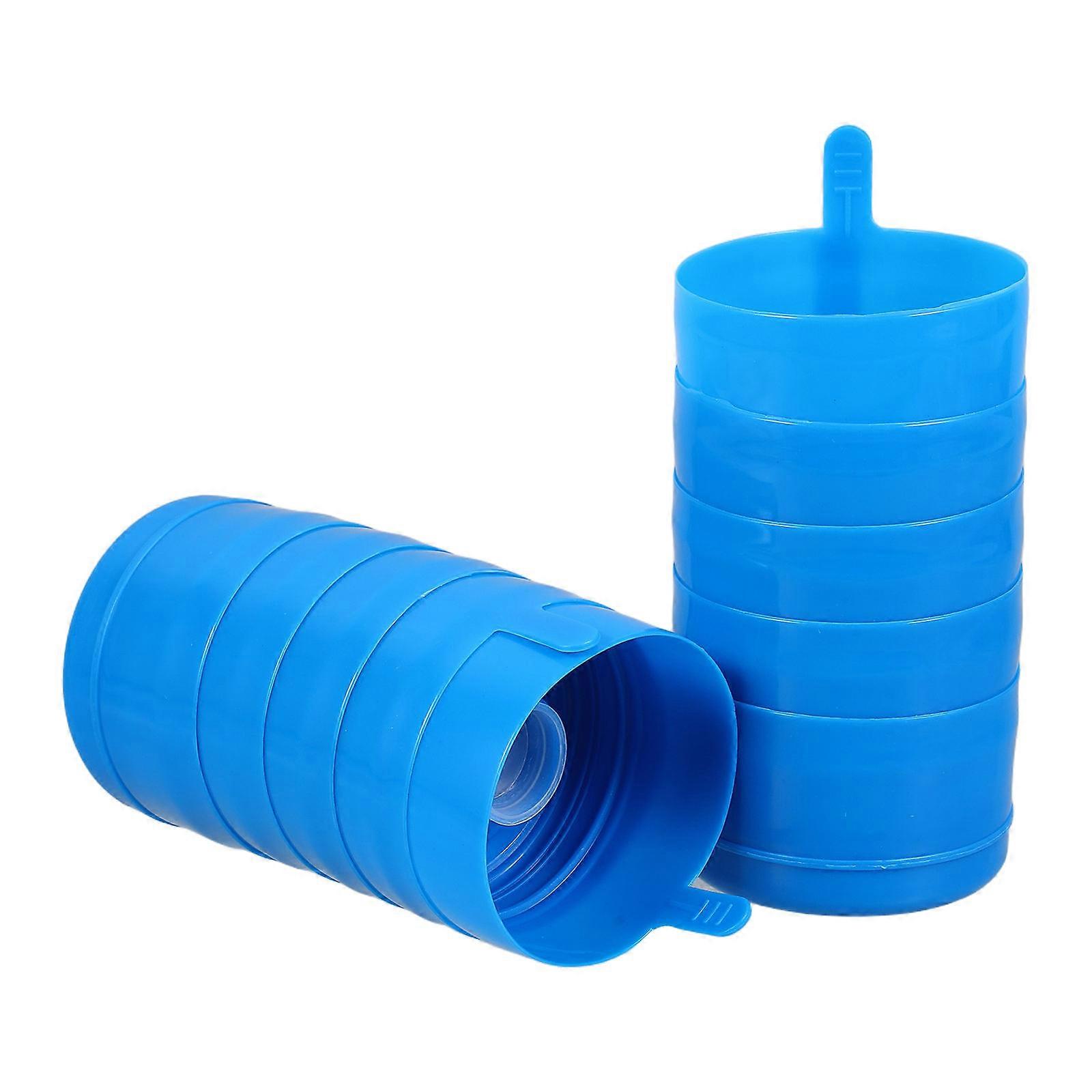 Reusable Water Jug Lids 10Set Designed For Water Storage Convenience Blue Round Seal Caps