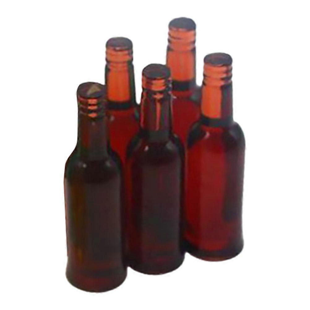 5pcs Miniature Dollhouse Realistic Beer Bottles Models